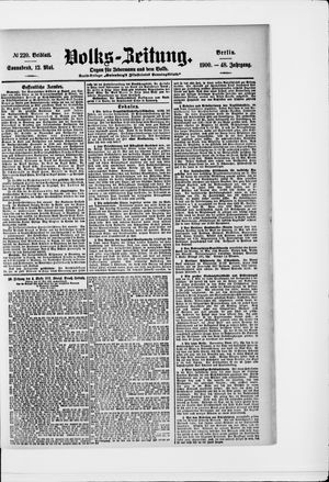 Volks-Zeitung vom 12.05.1900