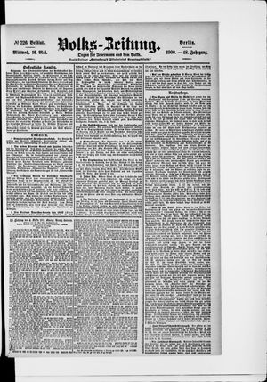 Volks-Zeitung vom 16.05.1900