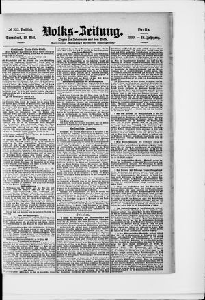 Volks-Zeitung vom 19.05.1900