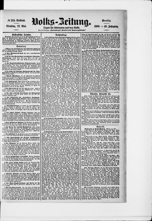 Volks-Zeitung vom 22.05.1900