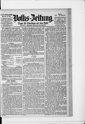 Volks-Zeitung vom 30.05.1900