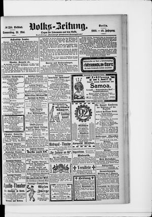 Volks-Zeitung vom 31.05.1900