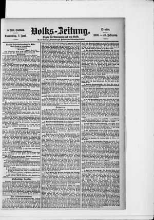 Volks-Zeitung vom 07.06.1900