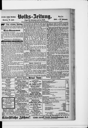 Volks-Zeitung vom 10.06.1900
