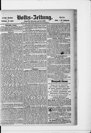 Volks-Zeitung vom 12.06.1900