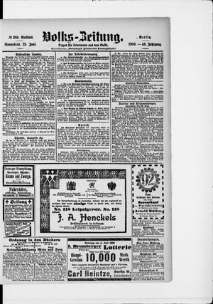 Volks-Zeitung vom 23.06.1900