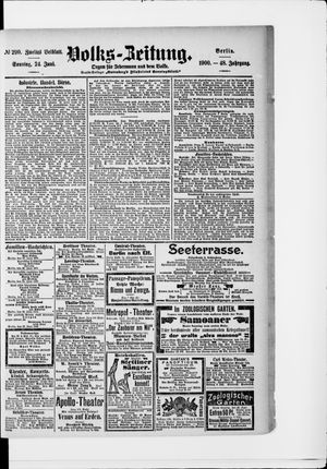 Volks-Zeitung vom 24.06.1900