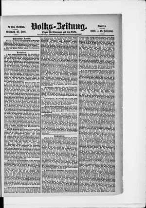 Volks-Zeitung vom 27.06.1900