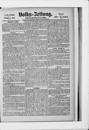 Volks-Zeitung vom 03.07.1900