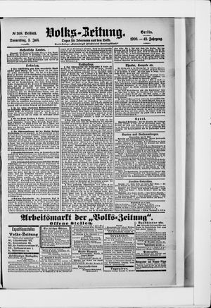 Volks-Zeitung vom 05.07.1900