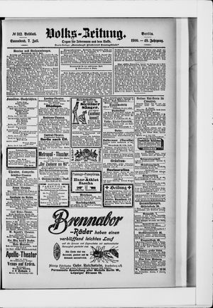 Volks-Zeitung vom 07.07.1900