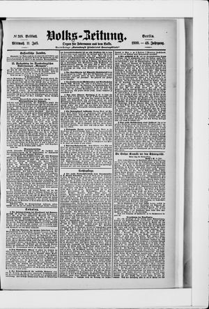 Volks-Zeitung vom 11.07.1900