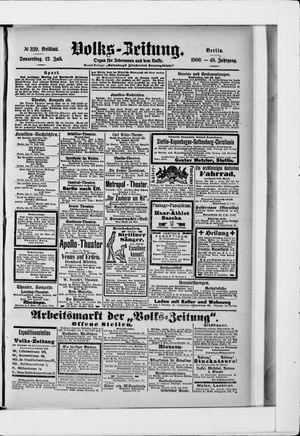 Volks-Zeitung on Jul 12, 1900