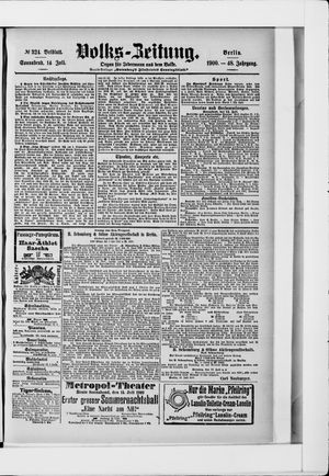 Volks-Zeitung vom 14.07.1900