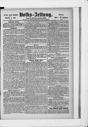 Volks-Zeitung vom 15.07.1900