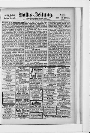 Volks-Zeitung vom 20.07.1900