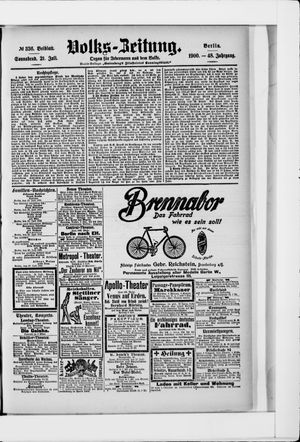 Volks-Zeitung vom 21.07.1900
