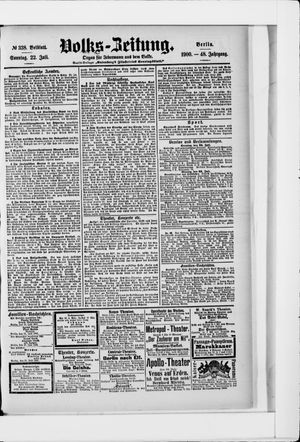 Volks-Zeitung vom 22.07.1900
