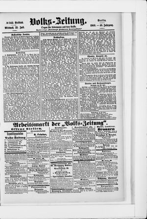 Volks-Zeitung vom 25.07.1900