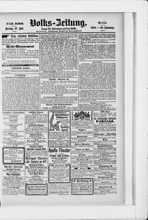 Volks-Zeitung vom 27.07.1900