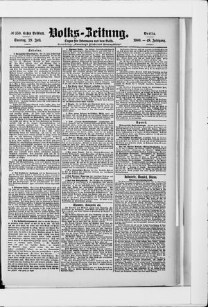 Volks-Zeitung vom 29.07.1900