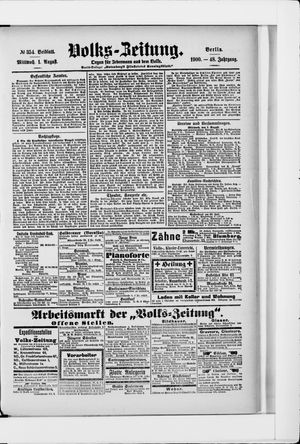 Volks-Zeitung vom 01.08.1900