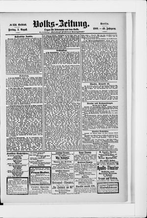 Volks-Zeitung vom 03.08.1900