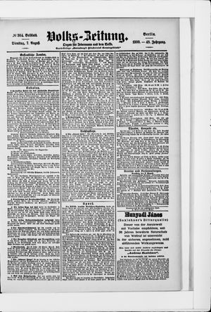 Volks-Zeitung vom 07.08.1900