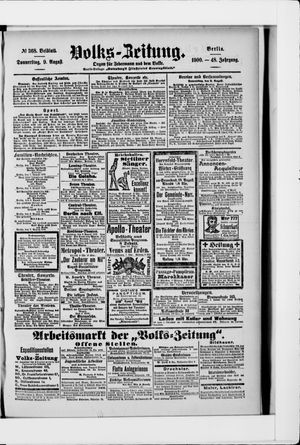 Volks-Zeitung vom 09.08.1900