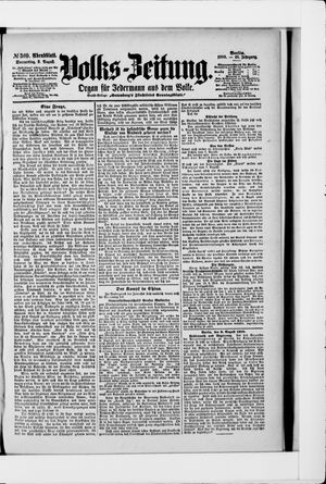 Volks-Zeitung vom 09.08.1900