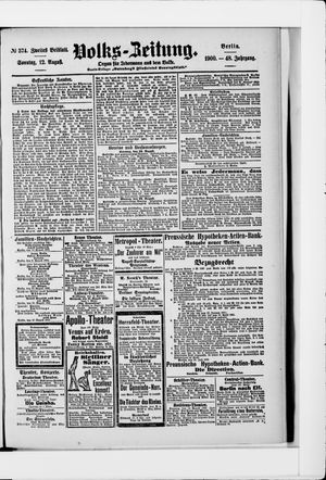 Volks-Zeitung vom 12.08.1900