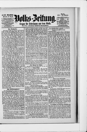 Volks-Zeitung vom 15.08.1900