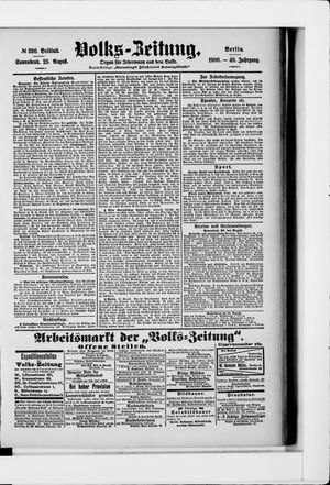 Volks-Zeitung vom 25.08.1900