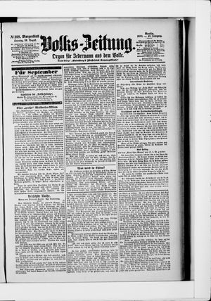 Volks-Zeitung vom 26.08.1900