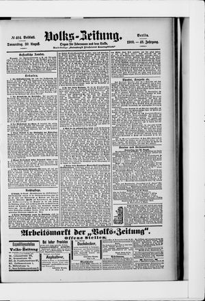 Volks-Zeitung vom 30.08.1900