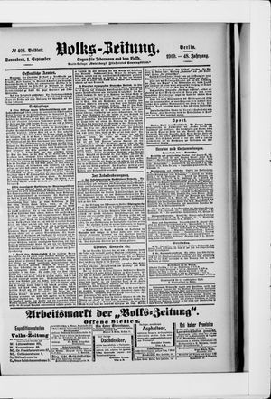 Volks-Zeitung vom 01.09.1900