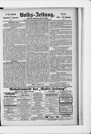 Volks-Zeitung vom 08.09.1900