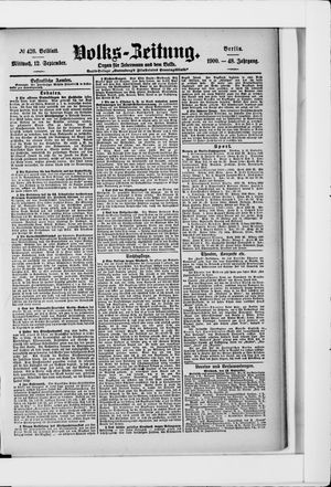 Volks-Zeitung vom 12.09.1900
