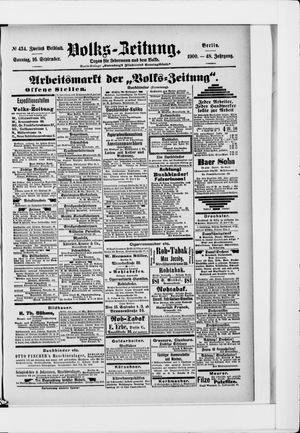 Volks-Zeitung on Sep 16, 1900