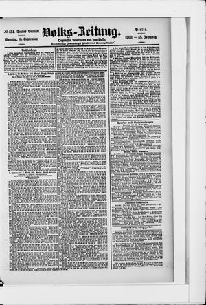 Volks-Zeitung on Sep 16, 1900