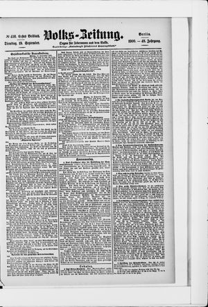Volks-Zeitung on Sep 18, 1900