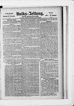 Volks-Zeitung vom 19.09.1900