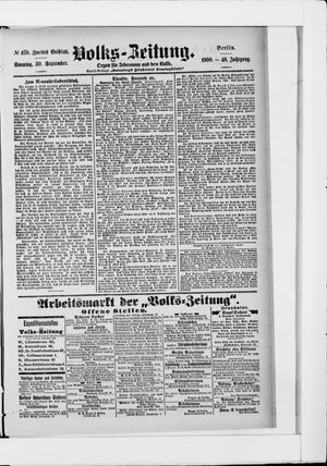 Volks-Zeitung vom 30.09.1900