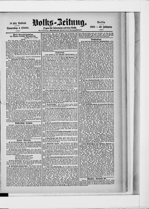 Volks-Zeitung on Oct 4, 1900