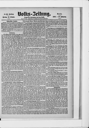 Volks-Zeitung on Oct 12, 1900