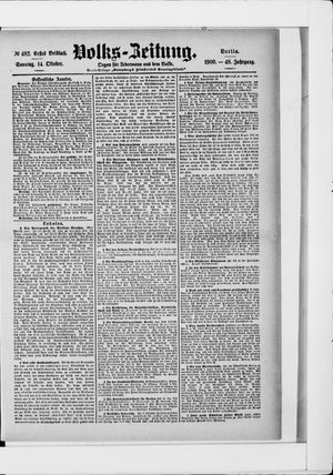 Volks-Zeitung vom 14.10.1900