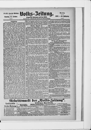 Volks-Zeitung vom 14.10.1900