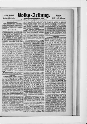 Volks-Zeitung vom 19.10.1900