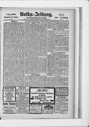 Volks-Zeitung vom 20.10.1900