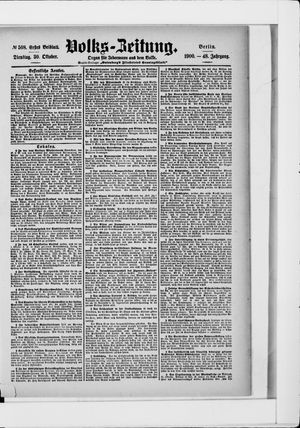 Volks-Zeitung vom 30.10.1900